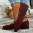 thumbnail image 2 of Mepaouo Ballerines à Enfiler pour Femmes, Tricot, Bout Rond, Chaussures de Marche et de Robe, Petit Talon Compensé, Mary Jane, 2 of 9