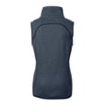 thumbnail image 3 of Women's Cutter & Buck  Heather Navy Dayton Flyers Vault Mainsail Sweater-Knit Full-Zip Asymmetrical Vest, 3 of 3
