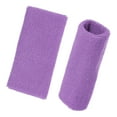 thumbnail image 7 of Vocoste 1 Pair Sweat Absorbing Wrist Sweatbands Athletic Cotton Yarn Latex Light Purple 8x15cm, 7 of 7