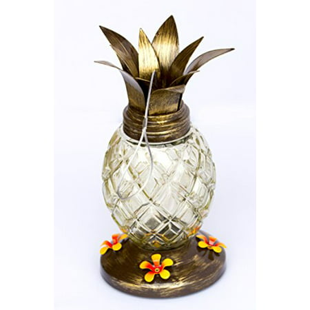 Best Hummingbirds Feeder in Cool Pineapple Design With 4 Nectar Feeders in Unique & Fun Pineapple Design - Great Gift for Hummer Lovers! 100% Satisfaction Guarantee! (Newest