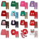thumbnail image 2 of Conjunto de pijamas para chico, ropa para bebé, ropa de dormir para niña, ropa de dormir para niños, pijamas navideños de Papá Noel, conjunto de ropa de algodón 2-7T, 2 of 4