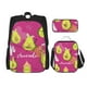 thumbnail image 1 of Fotbe Pink Green Avocado Set Escolar 3 en 1 para Niños - Mochila Duradera con Lonchera Aislante y Estuche para Lápices - Mochila Escolar para Niños y Niñas, 1 of 7