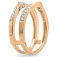 thumbnail image 2 of Dazzlingrock Collection 0.25 Carat (ctw) 10K Round Diamond Wedding Band Enhancer Double Guard Ring 1/4 CT, Rose Gold, Size 9, 2 of 4