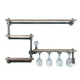 thumbnail image 3 of Industrial Pipe Shelving Wine Rack Wall Mount 4 Bottle Holder Bookshelf Home Kitchen Industrial Pipe Shelving Wine Racks with 4 Stem Glass Holder Wall Shelf Wine Holder Shelving Wine Racks Wall Shelf, 3 of 3