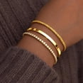 thumbnail image 4 of 925 Sterling Silver Bracelets for Women Stack, 14K Gold Plated Bangle Cuff Jewelry Set Trendy, Adjustable Tennis Knot Twisted Bracelet for Wrist Essentials Women Fashion Gifts, 4 of 14
