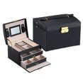 thumbnail image 1 of Jewelry Organizer Portable Pure Color Large Capacity Necklace Case Earrings Case, 1 of 5
