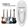 thumbnail image 2 of Placa de conector Jack cargado y tornillo para accesorio de bajo de guitarra eléctrica ST (plateado), 2 uds., 2 of 7