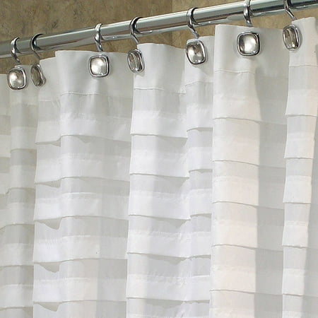 InterDesign White Tuxedo Shower Curtain