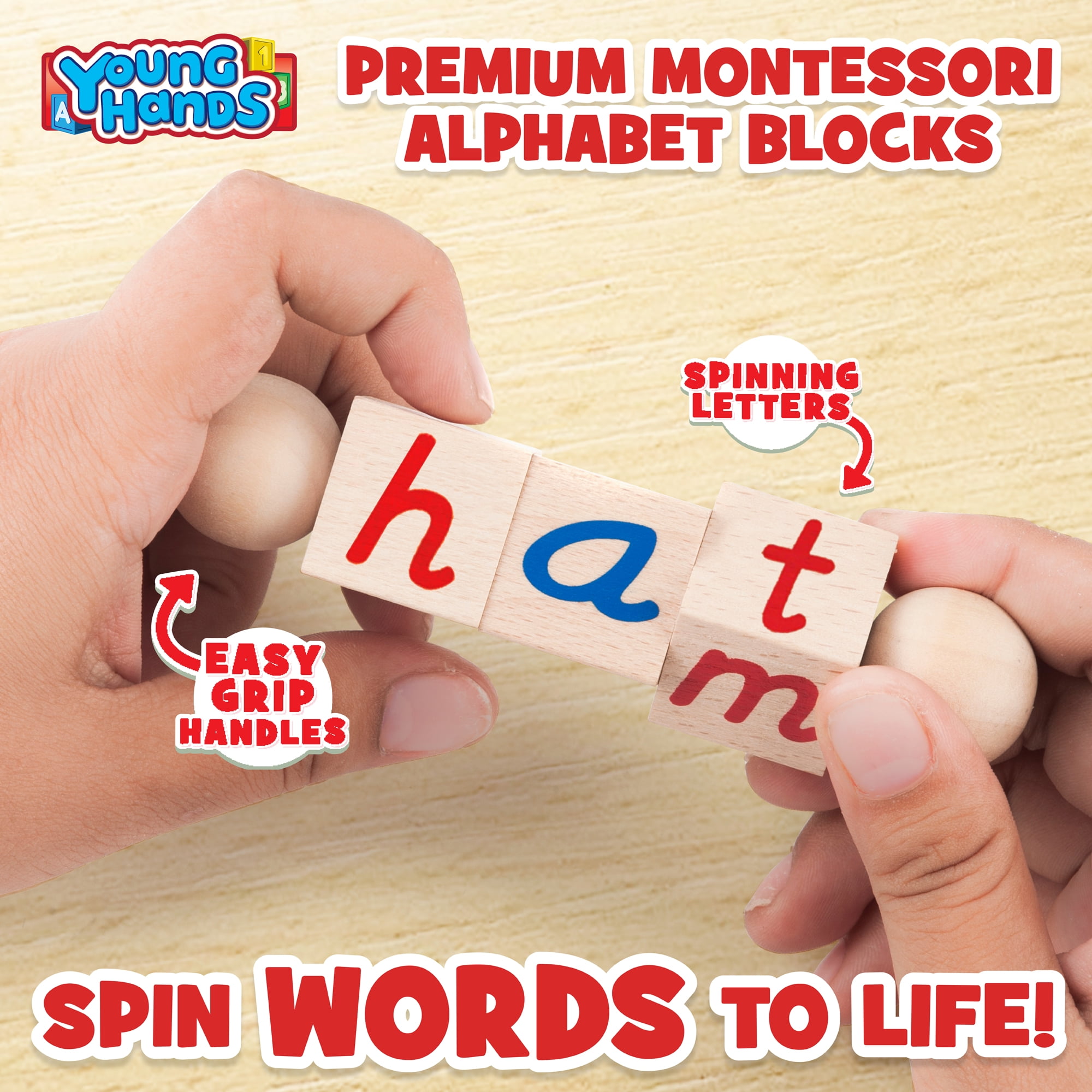 wooden reading blocks