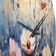 thumbnail image 3 of Designart "Meadow delicate Meadowscape Pointillism I" Floral Oversized Wall Clock, 3 of 5