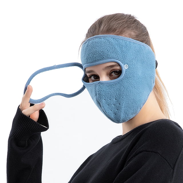 Tyidzon Ski Full Face Mask Windproof Fleece Winter Warm Mask Fleece Riding Windproof High-definition Protective Mirror