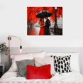 thumbnail image 4 of Nawypu  Contemporary Wall Art Black White and Red Umbrella Couple in Street Big Ben Print Canvas Wall Art Romantic Picture Artwork for Bedroom Living Room Decor 20x16 inch, 4 of 4