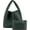 Blackish Green, variant on Women Vegan Leather Hand-Woven Tote Handbag Fashion Shoulder Top-handle Bag All-Match Underarm Bag with Purse
