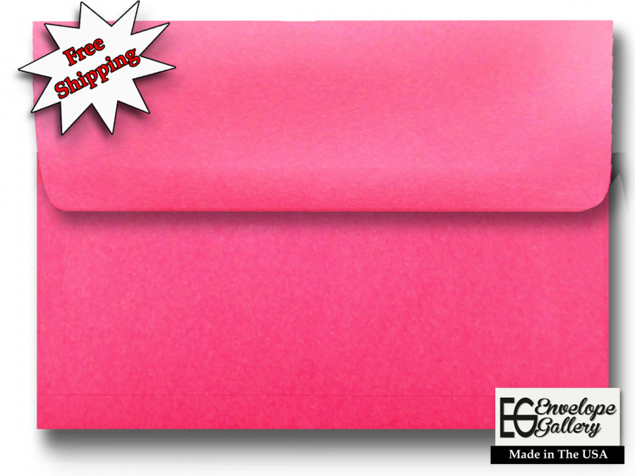 Bright Hot Pink (25 Pack) A2 Envelopes for 41/8 X 51/2 Enclosures