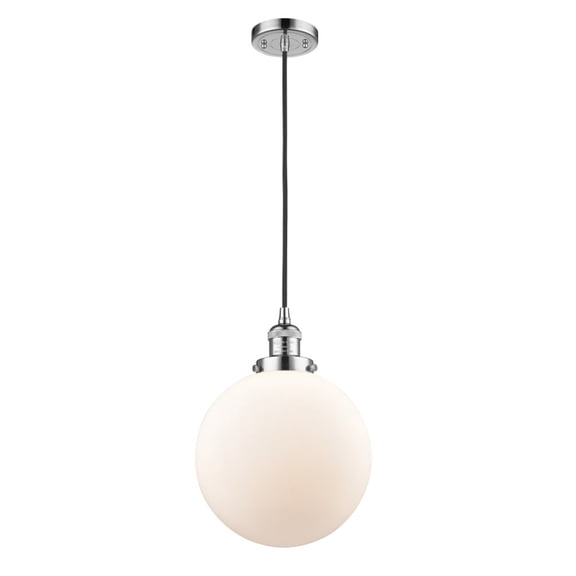 Innovations 201C-PC-G201-10-LED X-Large Beacon 1 Light Mini Pendant part of the Franklin Restoration Collection, Polished Chrome