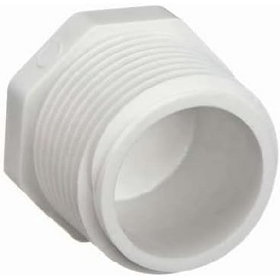 3/4" PVC Pipe End Cap – Schedule 40 Male Threaded Plug (MNPT) for Plumbing, Irrigation & Water Line Systems