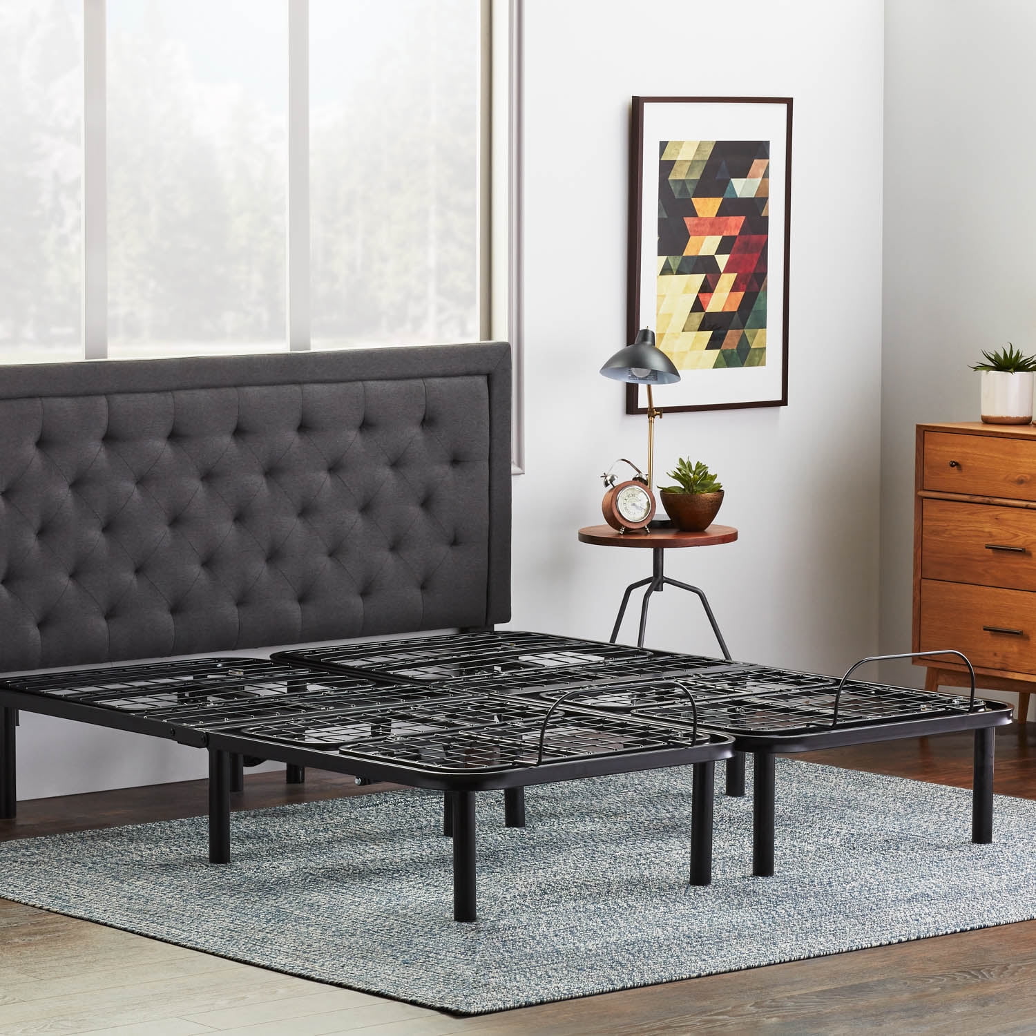 Lucid Basic Remote Controlled Adjustable Bed Base Heavy Duty Steel