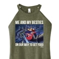 thumbnail image 3 of Disney - Darkwing Duck - Me & My Bestie Getting Food - Juniors High Neck Tank Top, 3 of 5
