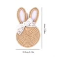 thumbnail image 3 of Flax Saucer Rabbits Easter Bunny Rope Table Mats Festive Party Decorations Decorative Accessories, 3 of 6