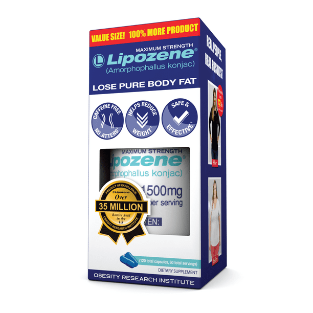 Lipozene Mega Bottle Maximum Strength Weight Loss Supplement, 1500 mg