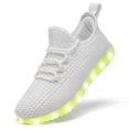 thumbnail image 1 of Zapatos BosenHulu con luz LED, carga USB, color blanco US8, 1 of 9
