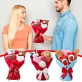 thumbnail image 7 of DAMAI Highland Cow Stuffed Animal Plushies for Girlfriend Valentines Day Gifts, 13" White Cow Bouquet With Floral Accents, Cute Stuffed Cow For Home Decor & Holiday Surprise, 7 of 7