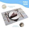 thumbnail image 3 of BaHomeck placemats Set of 4 rectangle Linen Cotton Placemats for Dining Table Washable Heat Resistant,18*12inch,White Wooden Wall With Oil Painting Of Deer Head, 3 of 4