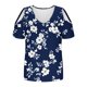 thumbnail image 4 of Tops de Algodón para las Mujeres Impresión de Manga Corta Cuello en V Fuera Del Hombro Blusa de Moda, Imitación de Algodón para el Hogar Diario, 4 of 9