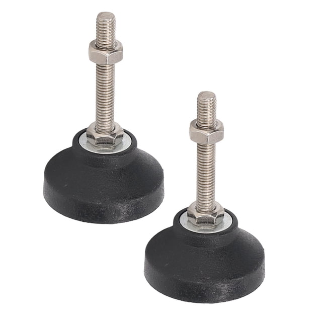 2 soportes niveladores giratorios para muebles, almohadillas niveladoras ajustables para patas de mesa y silla, D50 x M8 x 50