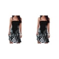 thumbnail image 1 of Sonducket Vestido de playa a la moda y elegante con hombros descubiertos para un aspecto moderno cintura poliéster ropa femenina vestido de NegroS 2Conjunto, 1 of 6