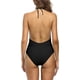 thumbnail image 2 of Traje de baño de una Pieza sin Espalda para Mujer Halter Monokini Knot Tie Bikini Traje de baño Negro G Negro G Xishao ropa, 2 of 2