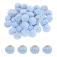 thumbnail image 1 of Uxcell 50Pcs Pom Pom Charm, 20mm Faux Fur Fluffy Fuzzy Keychain Pendants Balls, Soft Puff PomPom Charm Ball para manualidades de bricolaje, aretes, llaveros, fabricación de joyas, azul claro y púrpura, 1 of 6
