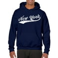 thumbnail image 4 of New York Baseball Script - Hometown Pride, Pitcher Hoodie - 2X-Large - Navy, 4 of 6