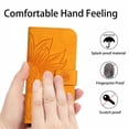 thumbnail image 4 of For Google Pixel 10 / Pixel 10 Pro 6.3" Sunflower  Embossed Strong Magnetic Attachment/Closure, Card Slots/Pocket, PU Leather Flip Wallet Case With Adjustable Shoulder Strap,Yellow, 4 of 10