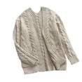 thumbnail image 4 of AOOCHASLIY 2023 Women Winter Coat Women's Fashionable Mid-length Knitted Cardigan Jacket with Pockets Sweater Top Jacket, 4 of 5