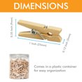 thumbnail image 3 of Mini Natural Wooden Clothespins, 320pcs, 1 Inch Photo Paper Peg Pin Craft Clips for Scrapbooking, Arts & Crafts, Hanging Photos (Natural), 3 of 7