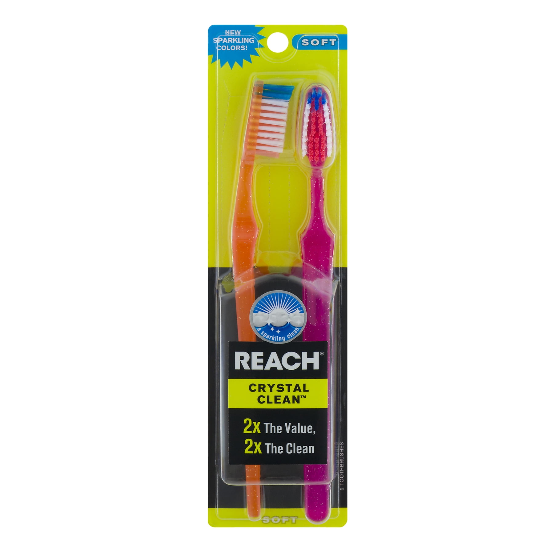Reach Crystal Clean Toothbrushes 2 CT2.0 CT