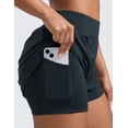 thumbnail image 5 of CRZ YOGA  2 in 1 Double Layer Running Shorts for Women 3" Athletic Tennis Workout Pants with Zip Pockets, 5 of 6