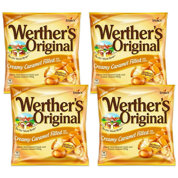Werthers Original Creamy Caramel Filled Hard Candies, 2.65oz Bag (Pack of 4)