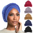 thumbnail image 4 of EnJoCho Summer Chemo Scarf for Women Solid Color Hat Cap Ethnic Boho Pre Tied Braid Hair Cover Wrap Hijab Turban Headwear, 4 of 5