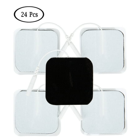 SAYFUT 24 PCS Replacement TENS Unit Electrode Pads for Electric Massagers Electrotherapy Massagers Pads 12 Pairs