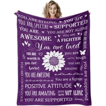 Get Well Soon Gifts for Women After Surgery, Inspirational/Relaxation Gifts for Women, Sympathy Gift, Spiritual/Thinking of You/ Feel Better/Cancer Care Gifts for Women, Healing Hug Blanket 50"x60"