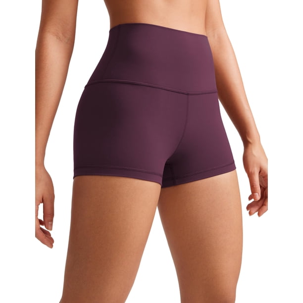 Shorts CRZ YOGA Butterluxe Cintura Alta 2.5 cm Morado XL