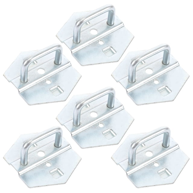 OULII 6 Pcs Crochets Métalliques pour Planche à Chevilles Rangement d'Outils en Forme de U pour Adultes Argent 2.5-1.9 Po