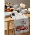 thumbnail image 3 of Table Runners 90 Inches Long Dress Scarves, Valentines Day Farmhouse Coffee/Dining/Kitchen Table Runner for Living Room, Red Truck Rose Flowers Wooden Grain 13x90 Inch, 3 of 7