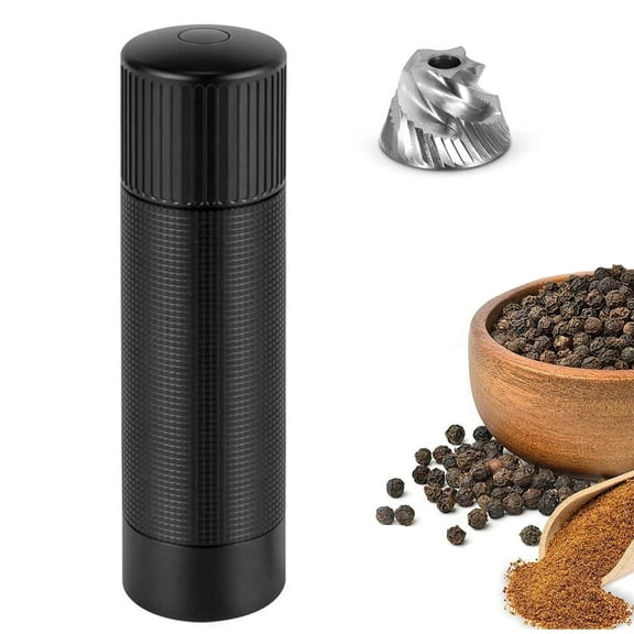 WhiteRhino Professional Pepper Grinder Mill, High Output with Stainless Steel Burrs and Adjustable Coarseness Peppercorn Grinder