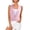 Pink, variant on Womens Summer Casual Sleeveless Hide Belly Fat Banded Bottom Wrap Tops T-Shirts M Blue