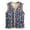 Blue, variant on Gaexia Vest for Women Dressy,Floral Quilted Vest for Women Cozy Lined Gilet Outerwear With Thick Linen Blend Winter Warm Sleeveless Design