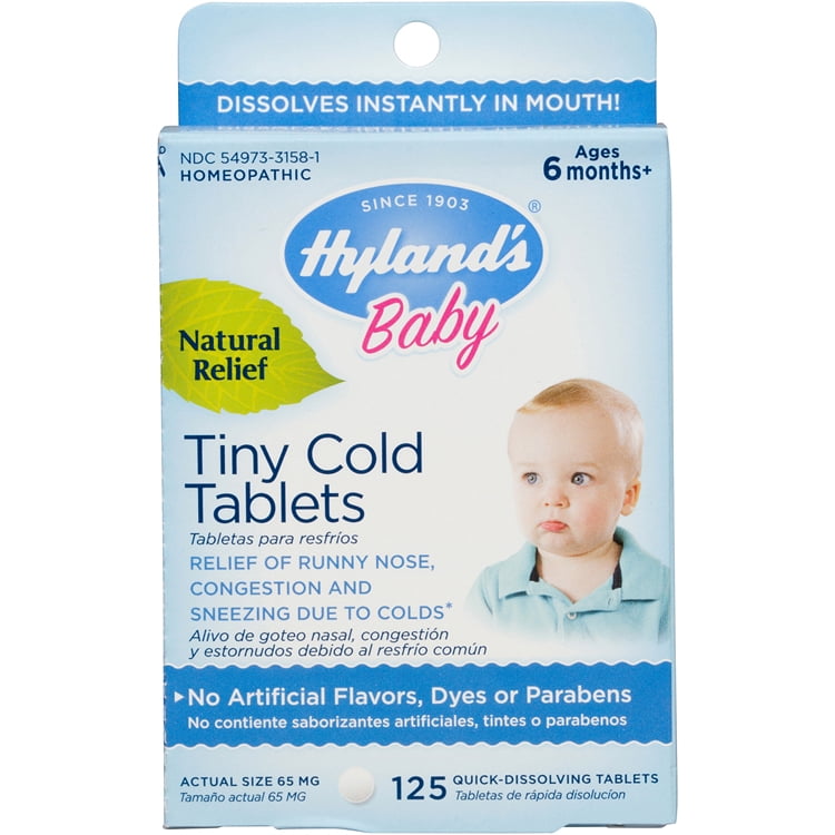 Hyland's Baby Tiny Cold Tablets, Natural Relief of Runny Nose