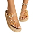 thumbnail image 7 of Women’s Clear Strap Buckle Slide Sandals, Comfortable Non-Slip Espadrille Platform Slippers for All-Day Wear, 39, 7 of 7